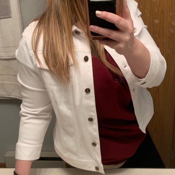 Ruby Rd. White Jean Jacket - Picture 2 of 8